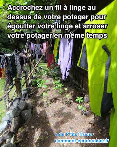 Comment faire égoutter son linge au dessus du potager