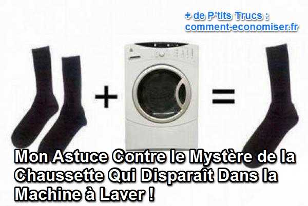 Chaussettes mangées par la machine à laver