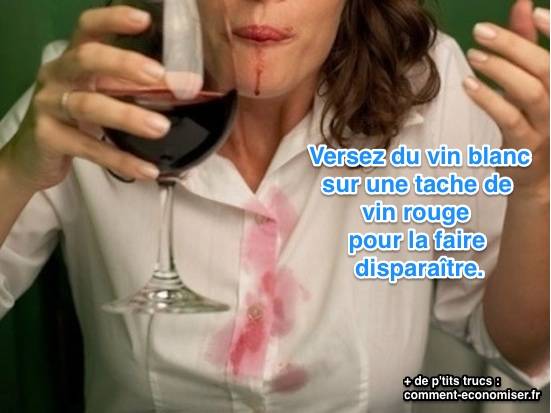 Pour nettoyer une tache de vin rouge sur un vêtement, utilisez du vin blanc