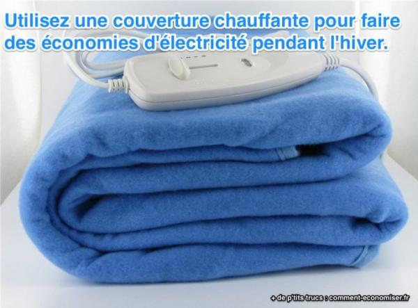 utiliser une couverture chauffante pour avoir chaud l'hiver