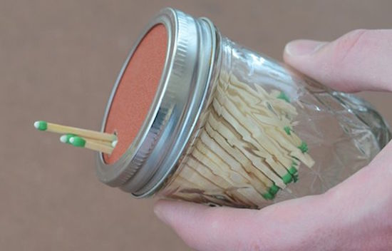Put your matches in a jar so they never get wet again.