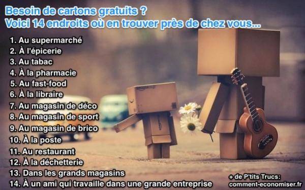 besoin de cartons gratuits : voici 14 endroit où les trouver gratuitement et facilement près de chez vous