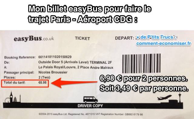 Billet easybus paris aéroport charles de gaulles pas cher