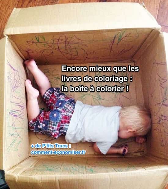 Utilisez une boîte en carton pour que vos enfants fassent du coloriage