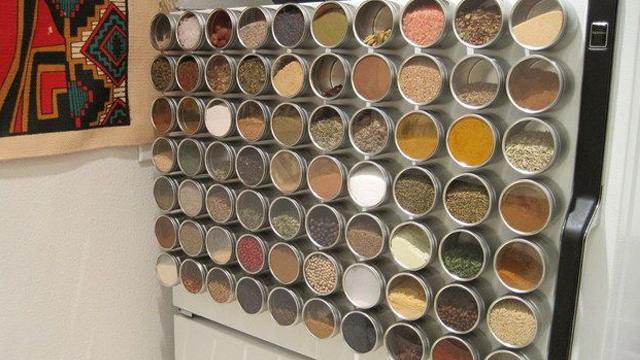 Magnetic spice boxes for the fridge