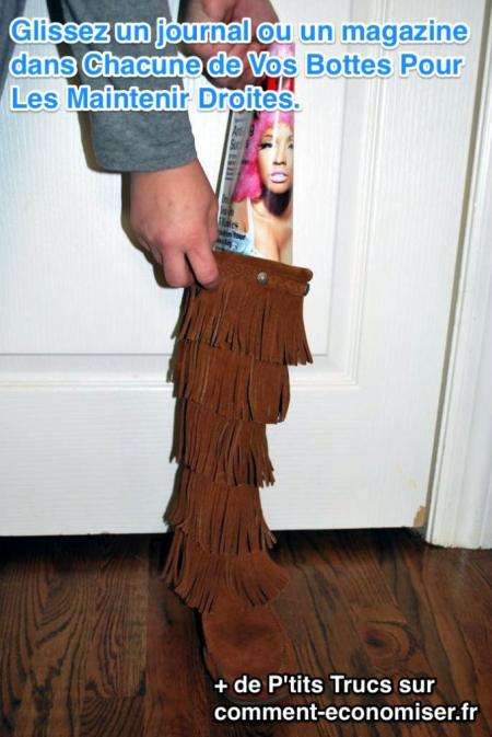 le truc pour faire tenir ses bottes droites