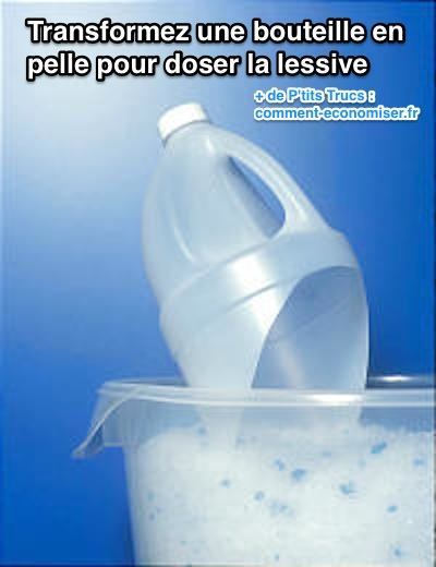 Bouteille en pelle pour la lessive