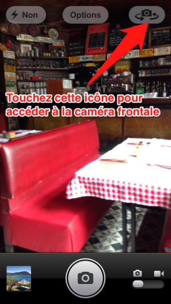 Comment accéder à la caméra frontale de l'iphone