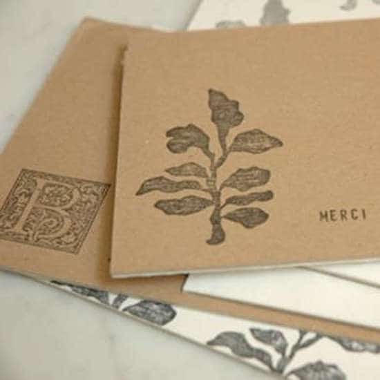 carte de voeux en carton recylcé