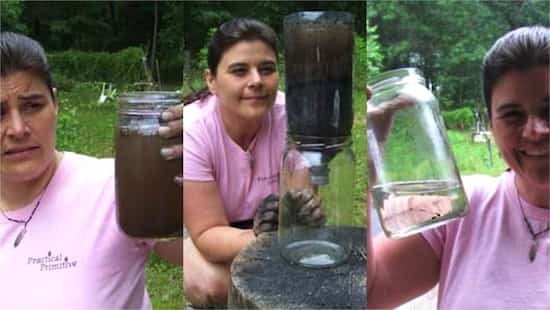 des cendres pour purifier l'eau