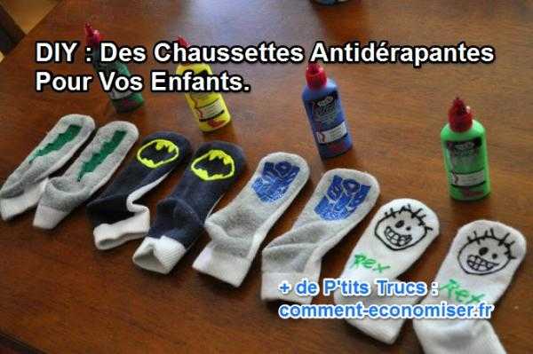 comment faire des chaussettes anti dérapantes