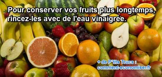 conserver fruit sans frigo avec eau vinaigre