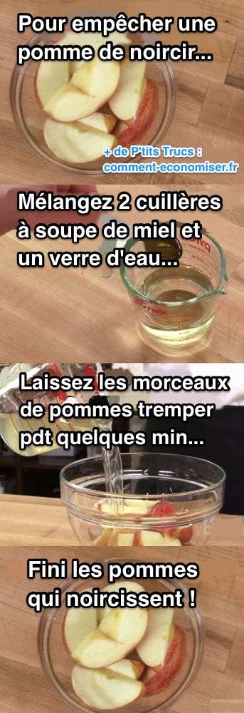 Comment empecher morceaux de pommes de noircir
