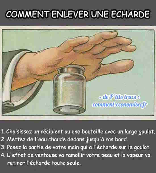 Astuce pour enlever une écharde facilement