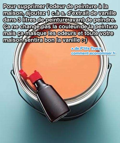 Comment supprimer odeur de peinture
