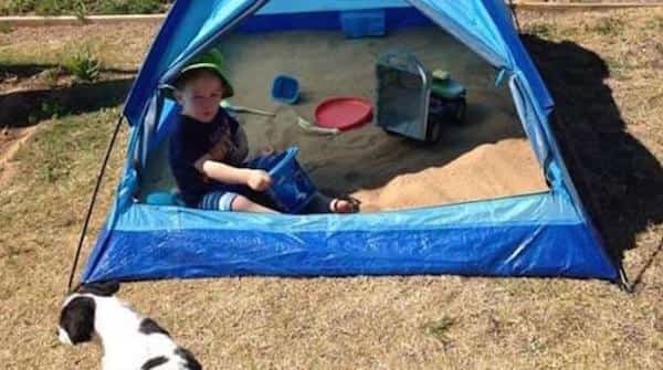 Bac à sables fait maison pour enfants