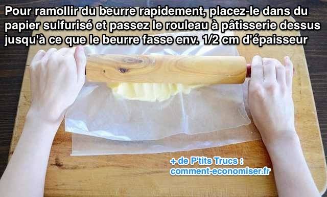 L'astuce pour ramollir le beurre