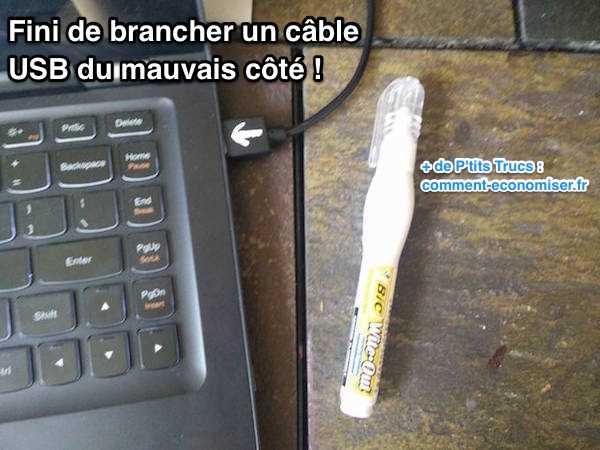 Comment ne plus se tromper de côté pour un câble usb