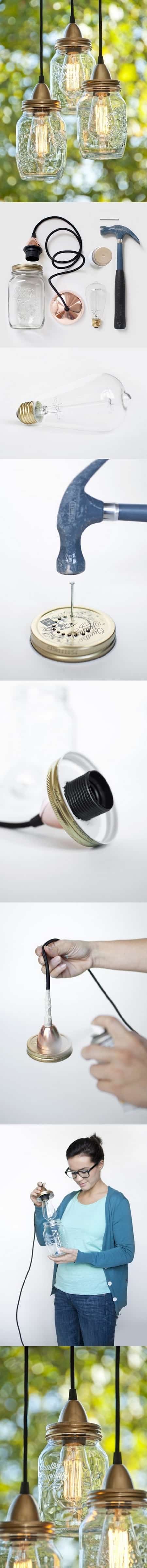 recycler des bocaux en lampes