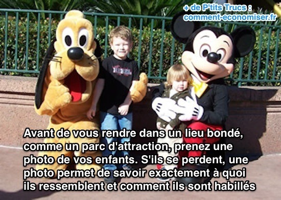Prenez une photo de vos enfants pour les retrouver facilement