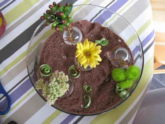 composition florale faite maison