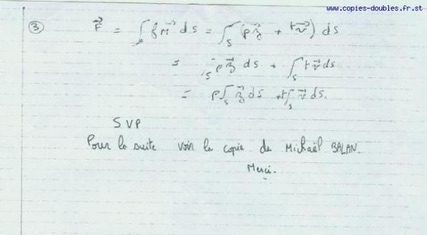 Copie éleve drole et inachevée copieur