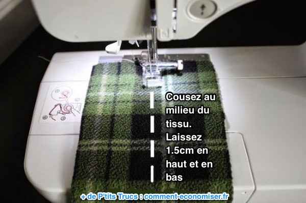 cousez les morceaux de tissus ensemble