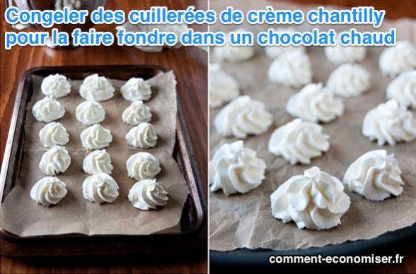 Crème chantilly glacée pour un bon chocolat chaud