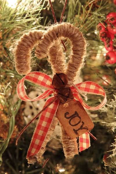 des cannes à sucre rustique pour décorer le sapin