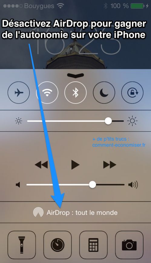 Désactivez AirDrop pour gagner de l'autonomie sur votre iPhone