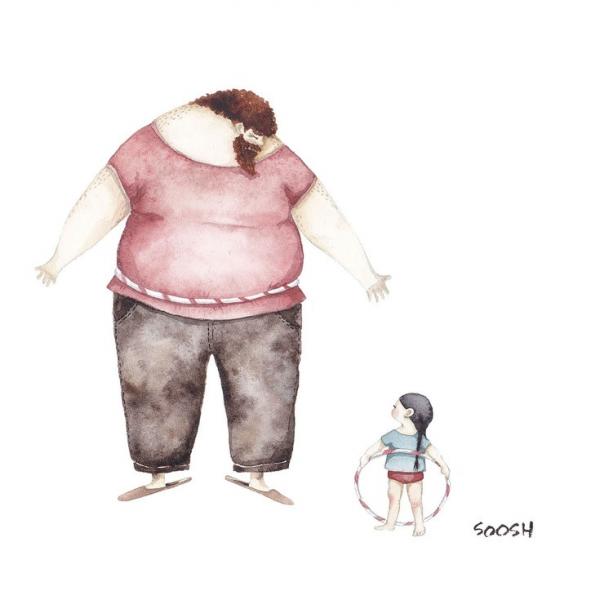 les papas aprennent le houla hoop