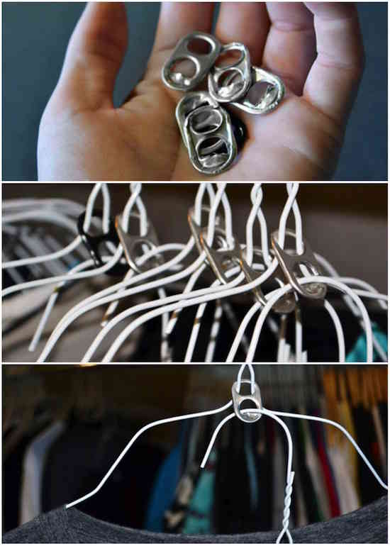 Doublez la place dans les placards en utilisant des cintres