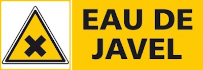 Eau de javel est un danger pour votre santé
