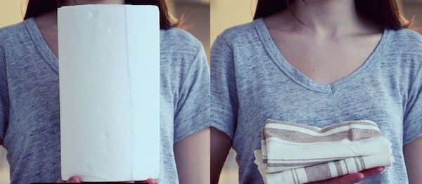 Utilisez des chiffons en coton au lieu du sopalin