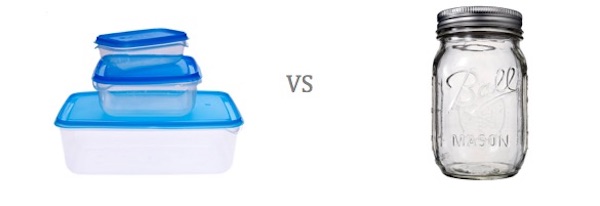 Utilisez des bocaux en verres au lieu des tupperware