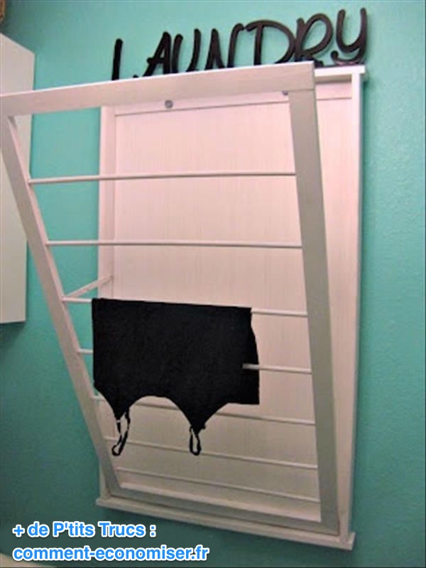 Étendoir astucieux pour faire sécher linge