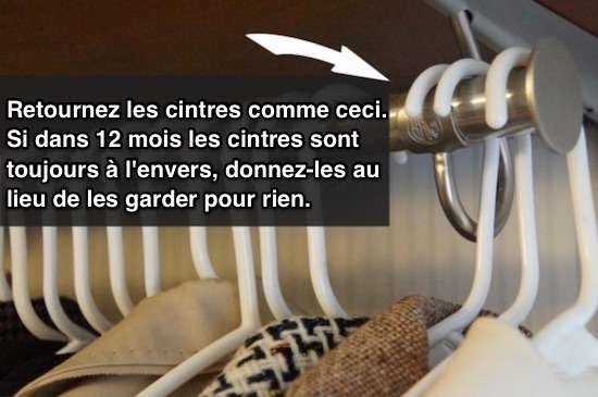 astuce pour faire le tri parmi les vêtements qu'on ne porte plus