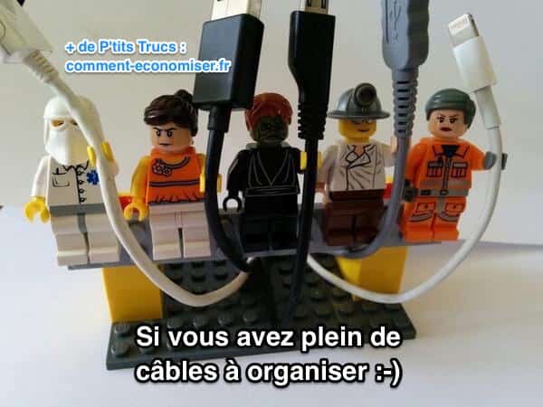 Legos qui tiennent plein de câbles 