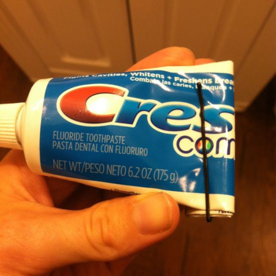 Utiliser dentifrice jusqu'au bout