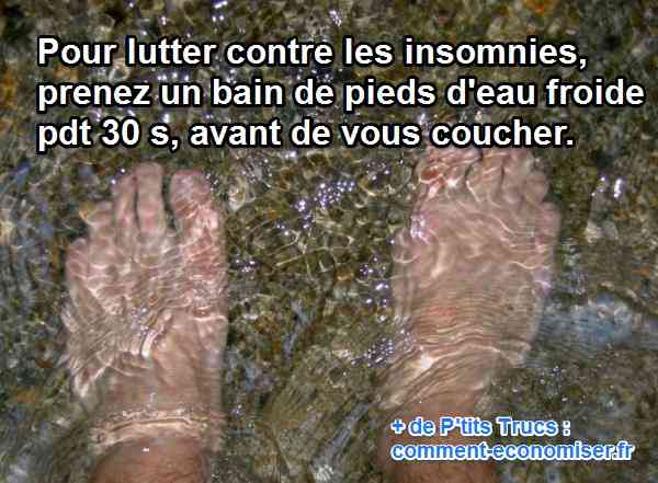 prendre un bain de pieds d'eau froide pour mieux dormir