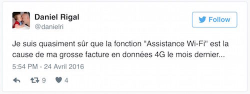 Facture Internet qui a augmenté à cause de l'Assistance Wi-fi