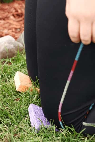 genouillères faites maison avec éponge