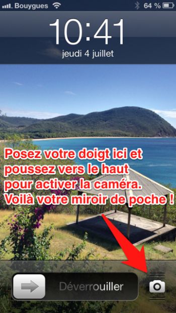 Comment mettre en marche la caméra de l'iphone sans le déverouiller
