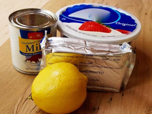 tous les ingrédients pour faire un délicieux cheesecake