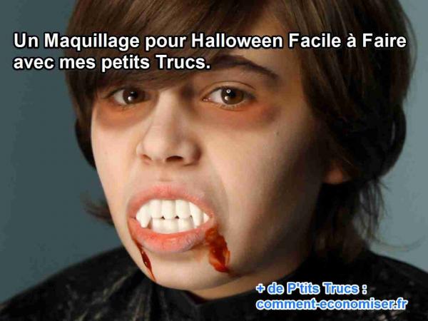 un maquillage pour halloween facile à faire grâce à mes petits trucs