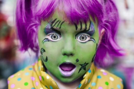 maquillages halloween colorés
