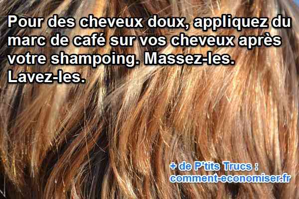 le marc de café est un après shampooing naturel