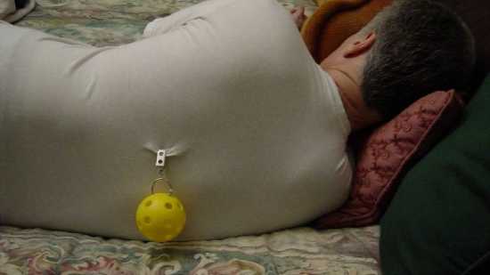 methode pour ne pas ronfler avec balle accrochée dans le dos