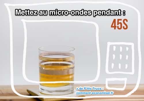Mettez au micro-ondes pendant 45 secondes