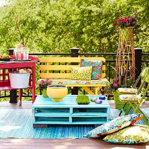 recycler palettes pour fabriquer meubles de jardin